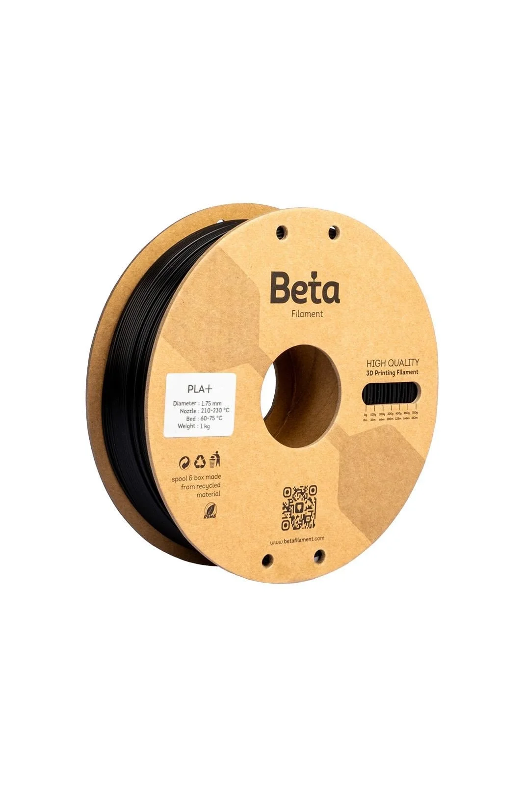 Beta PLA+ 1.75mm Siyah Filament