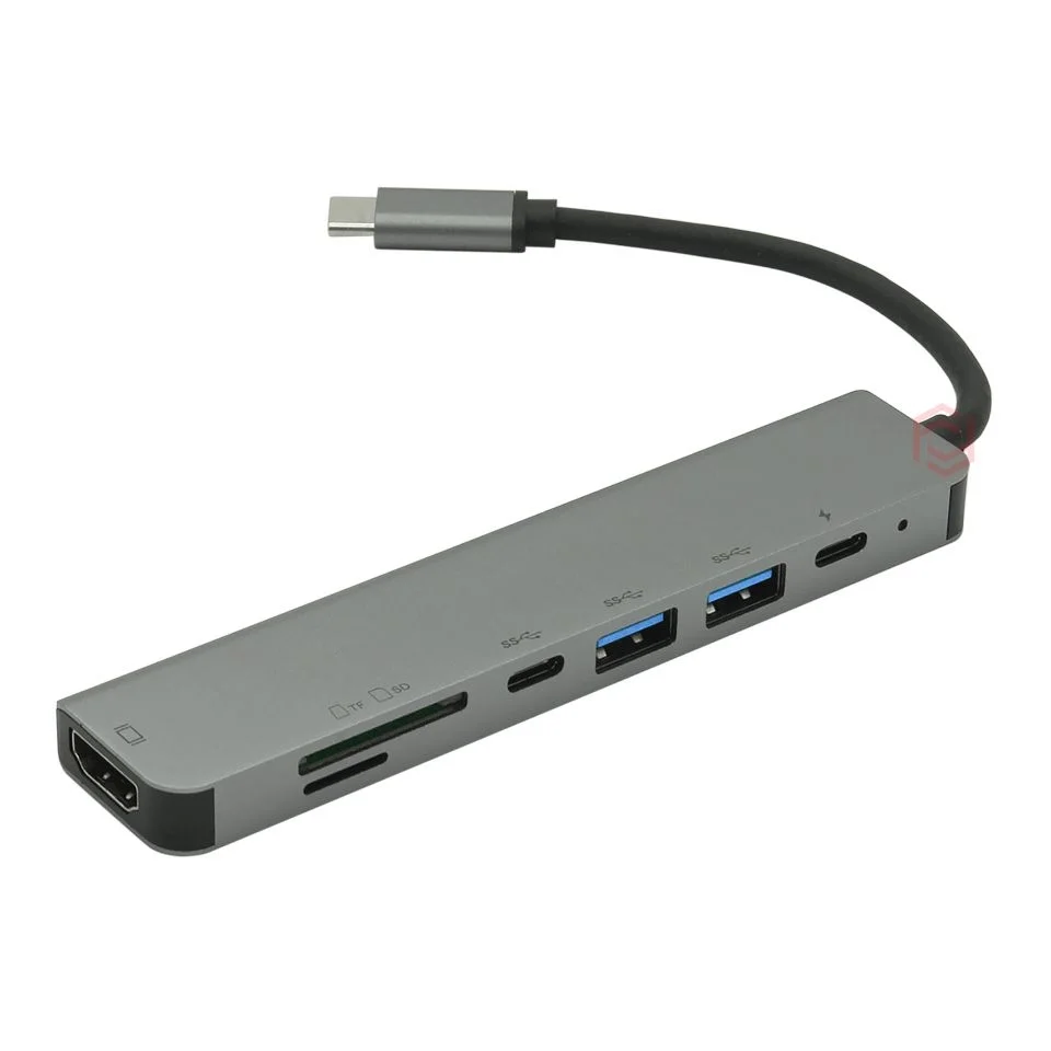 Frisby USB Type-C™ - HDMI + SD/TF + USB 3.0 Adaptör + PD Şarj FA-7662TC