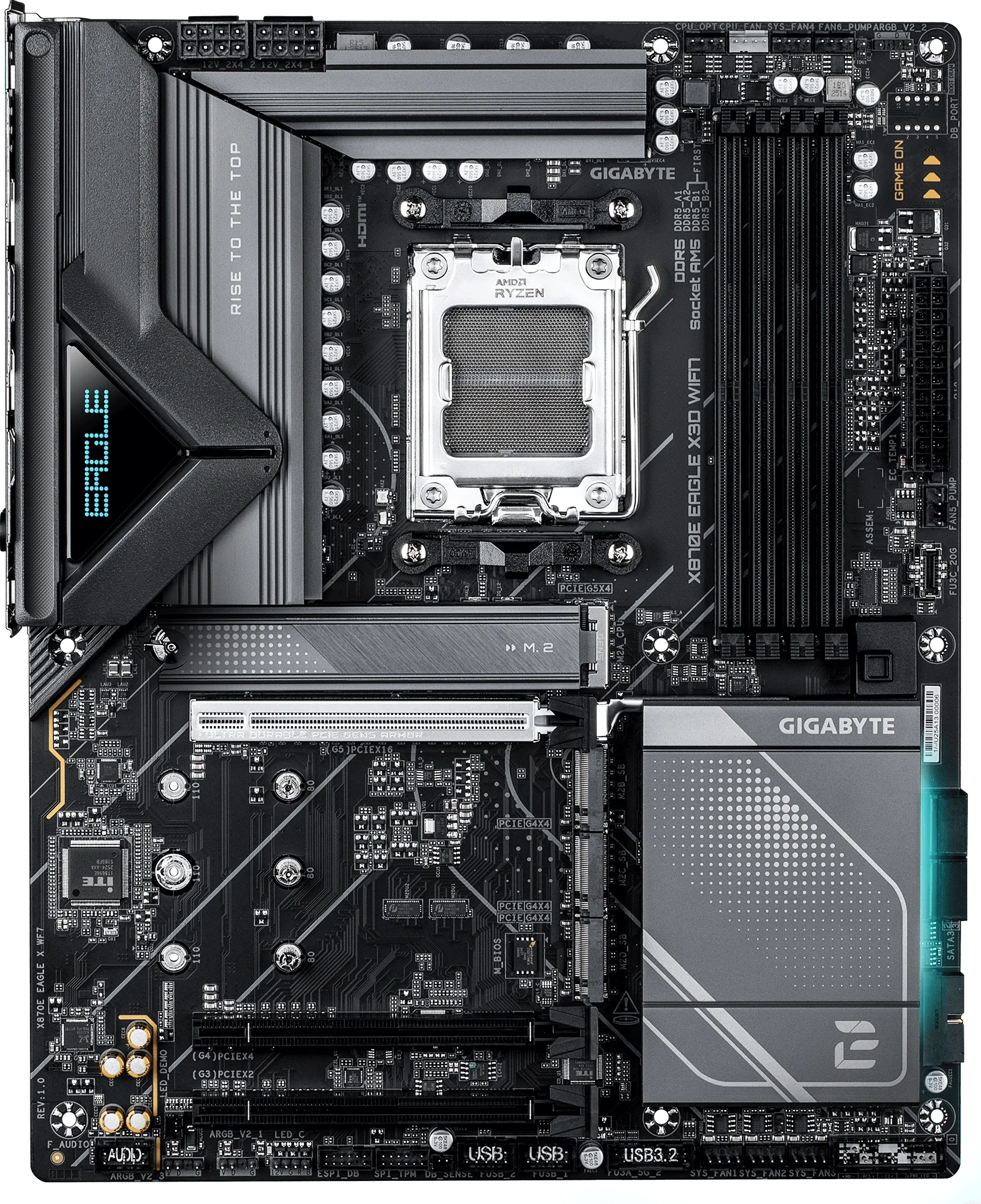 X870E EAGLE X3D WIFI7 ürün görünümü