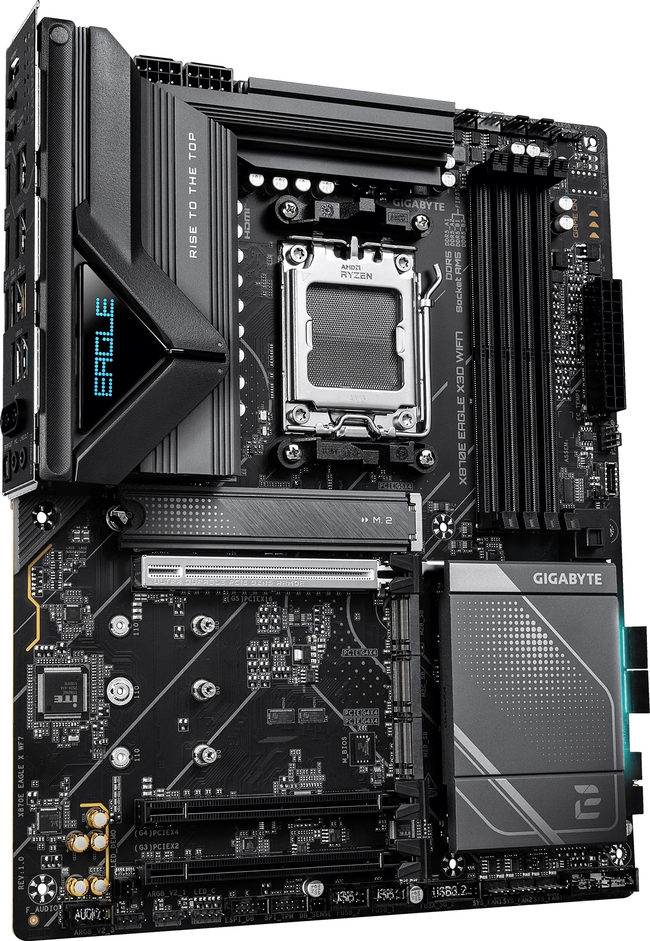 X870E EAGLE X3D WIFI7 tasarım detayı