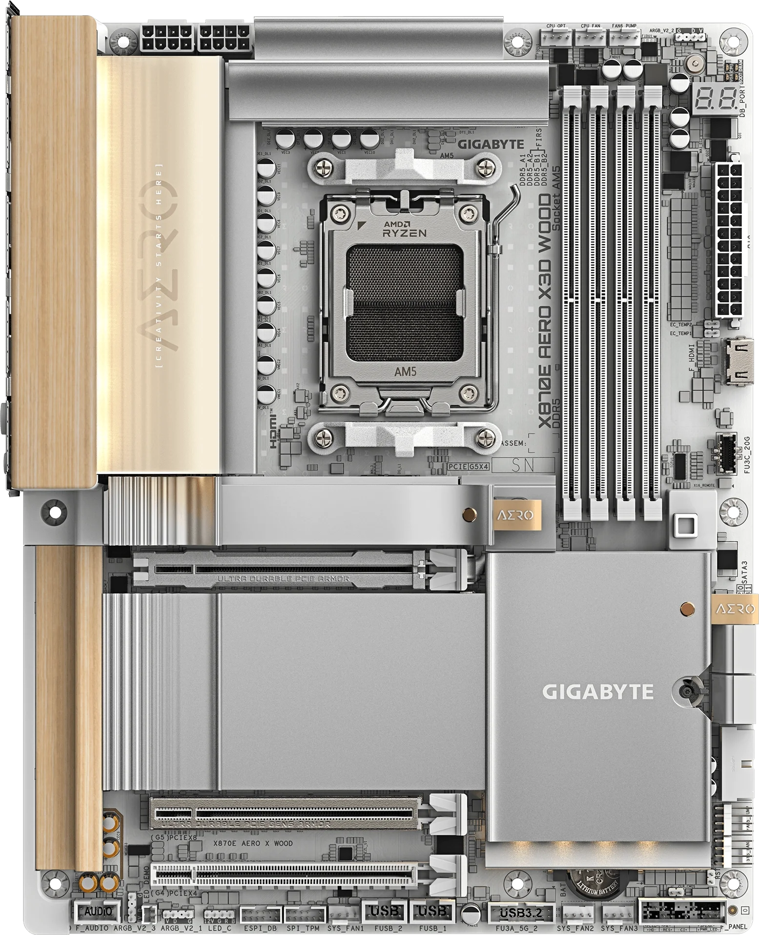 X870E AERO X3D WOOD ürün görünümü