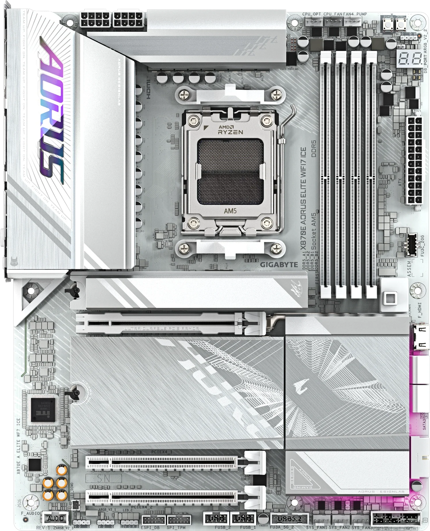 X870E AORUS ELITE WIFI7 ICE ürün görünümü
