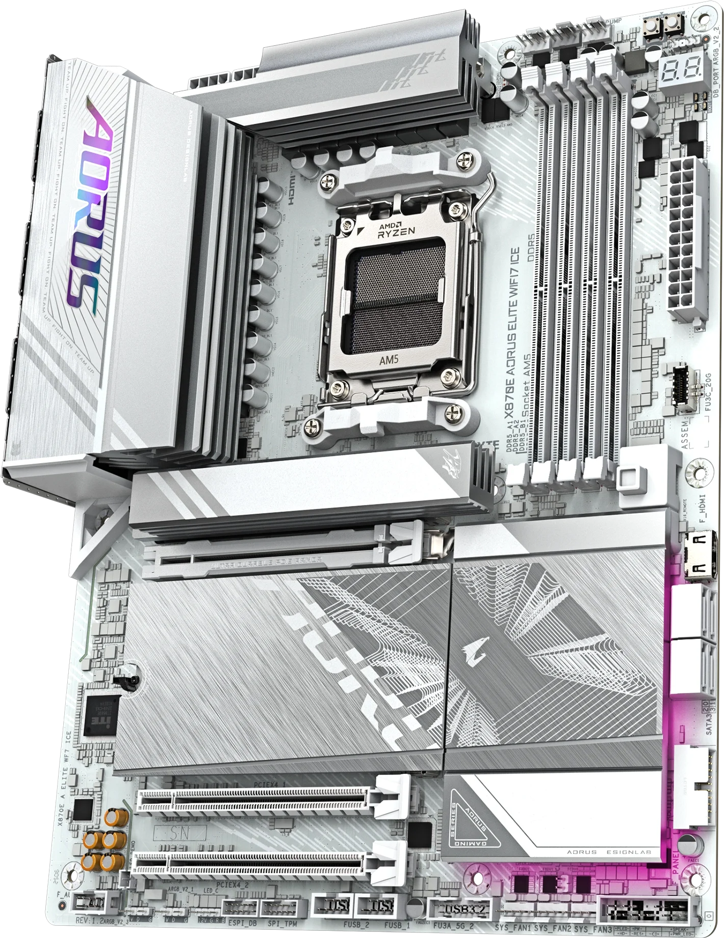 X870E AORUS ELITE WIFI7 ICE alternatif açı