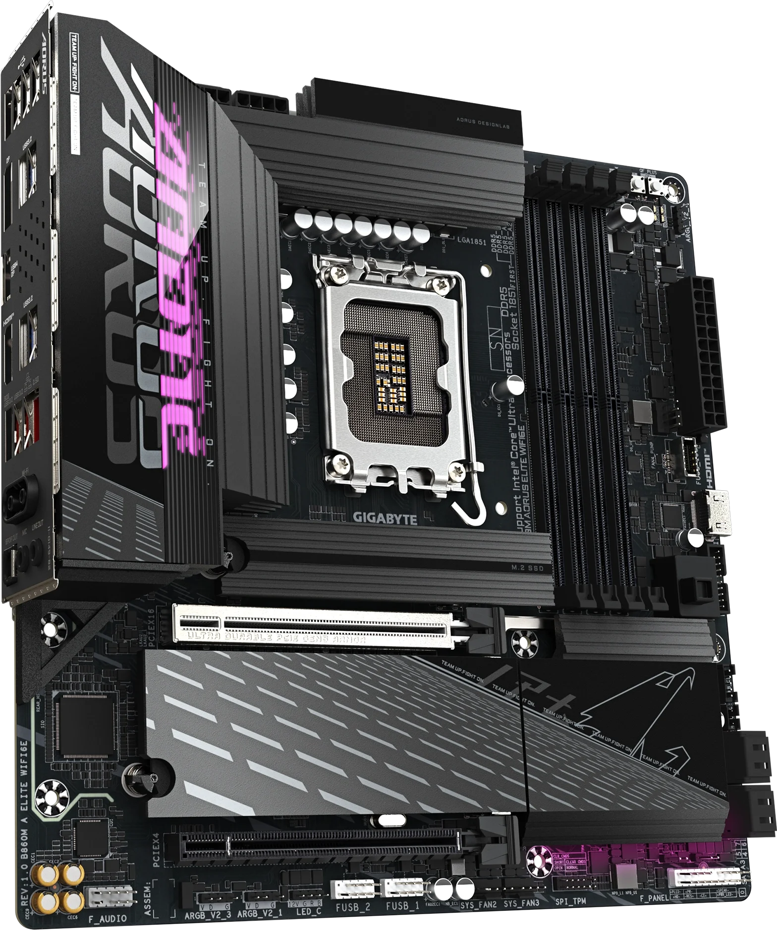 B860M AORUS ELITE WIFI6E tasarım detayı