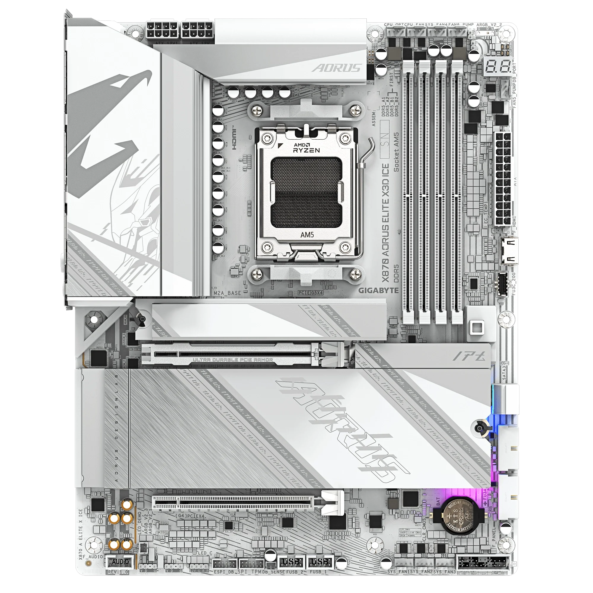 X870 AORUS ELITE X3D ICE ürün görünümü
