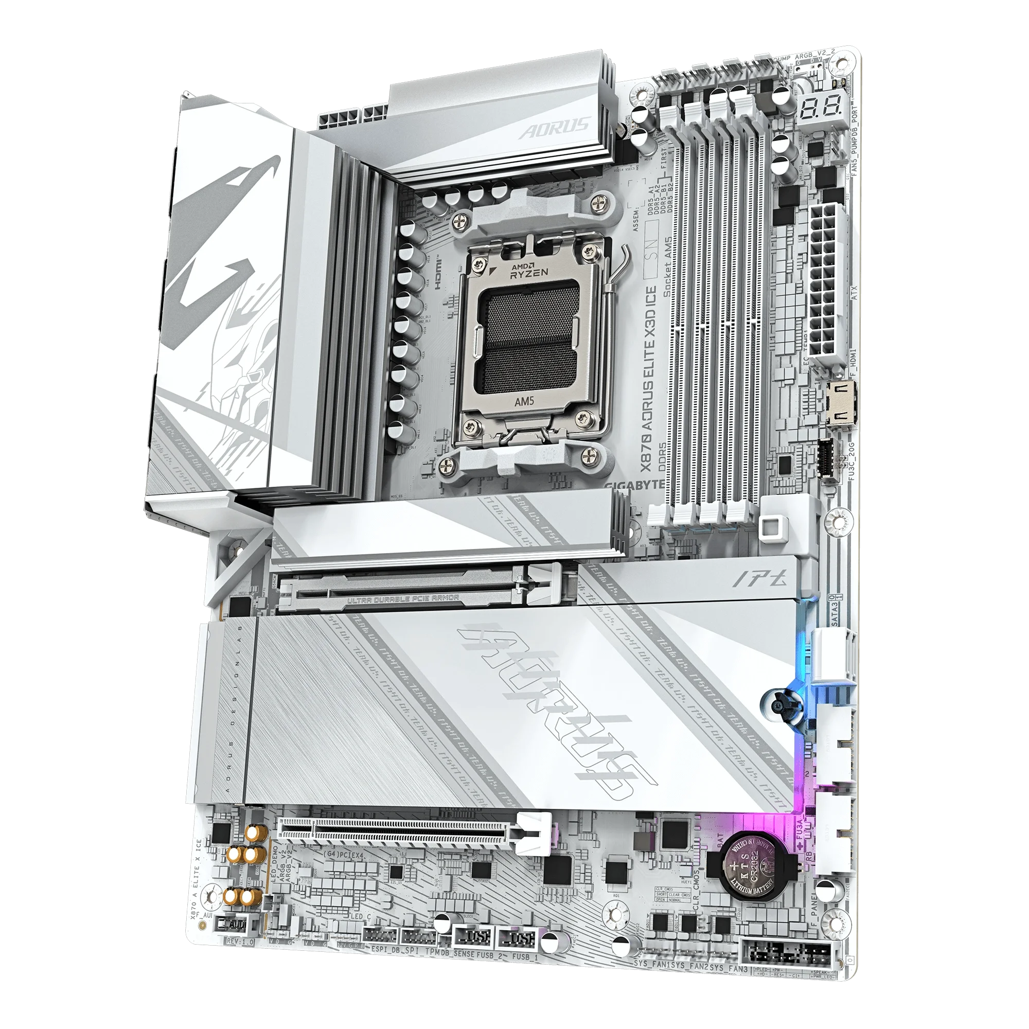 X870 AORUS ELITE X3D ICE alternatif açı