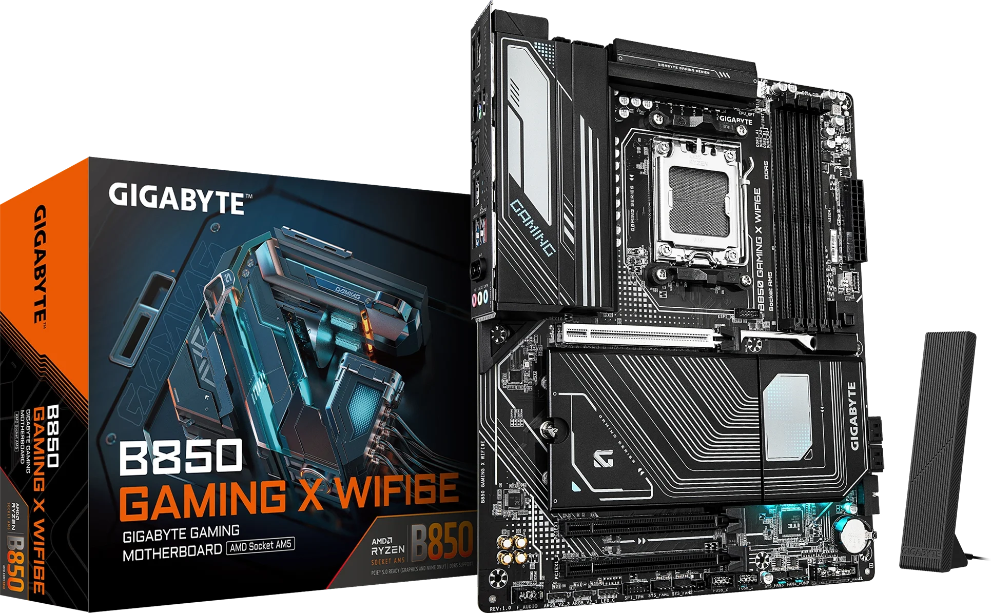 B850 GAMING X WIFI6E kutu ve ürün