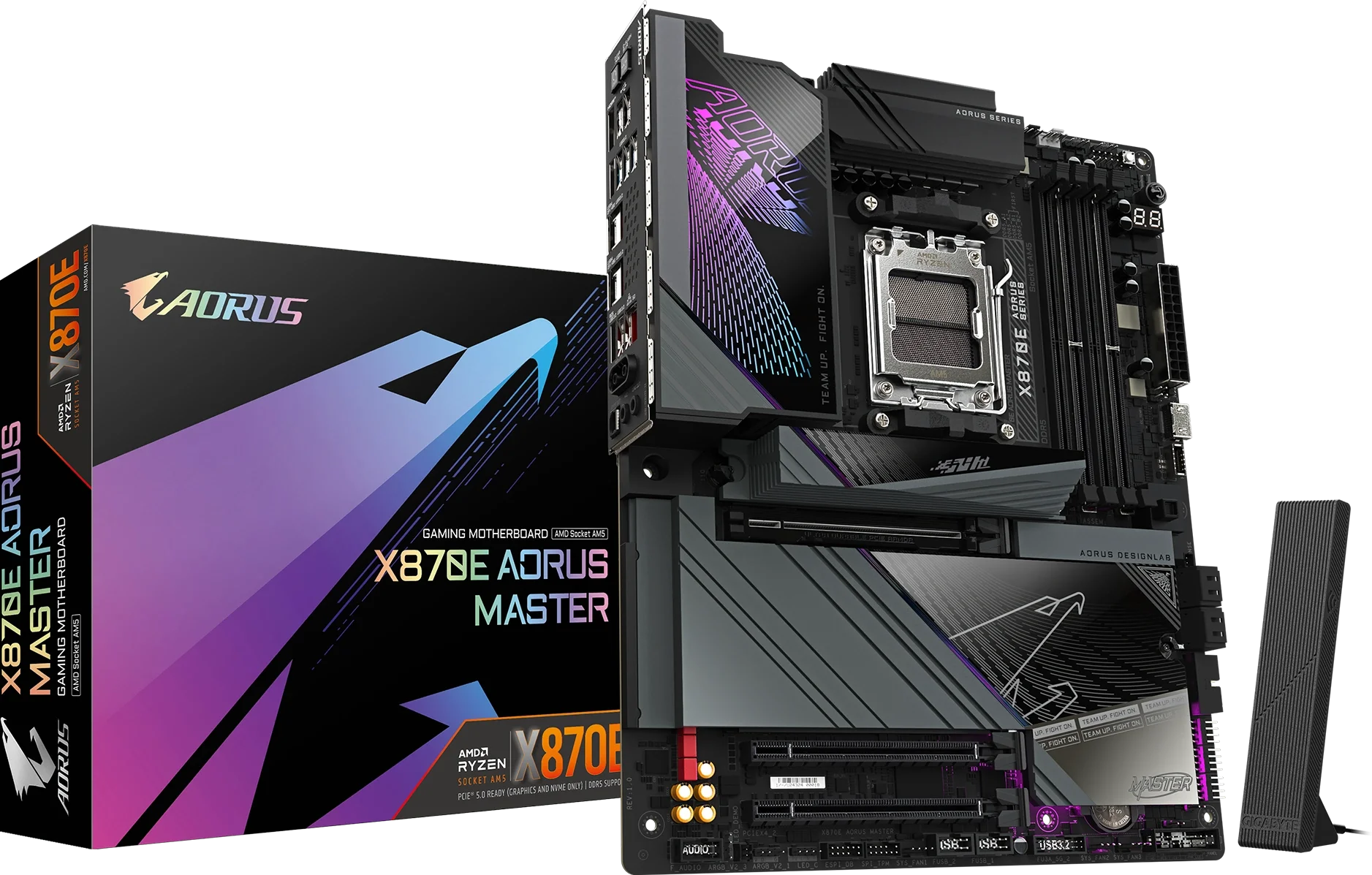 X870E AORUS MASTER kutu ve ürün