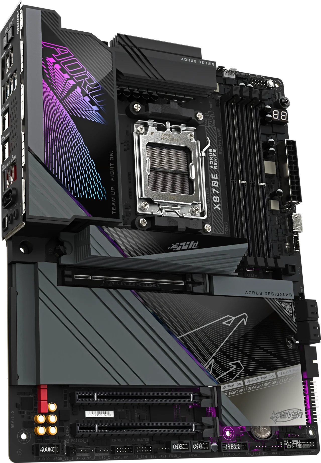 X870E AORUS MASTER tasarım detayı