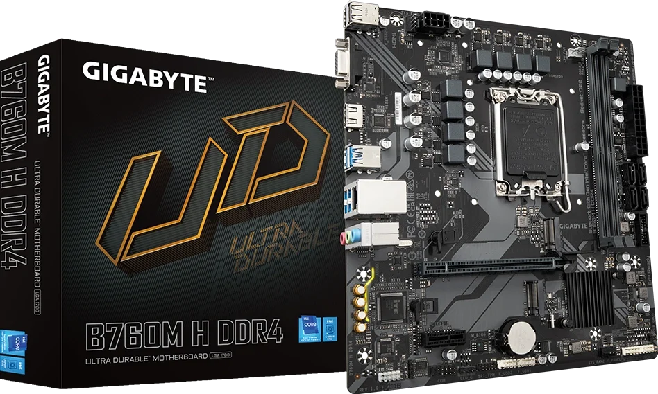 B760M H DDR4 kutu ve ürün