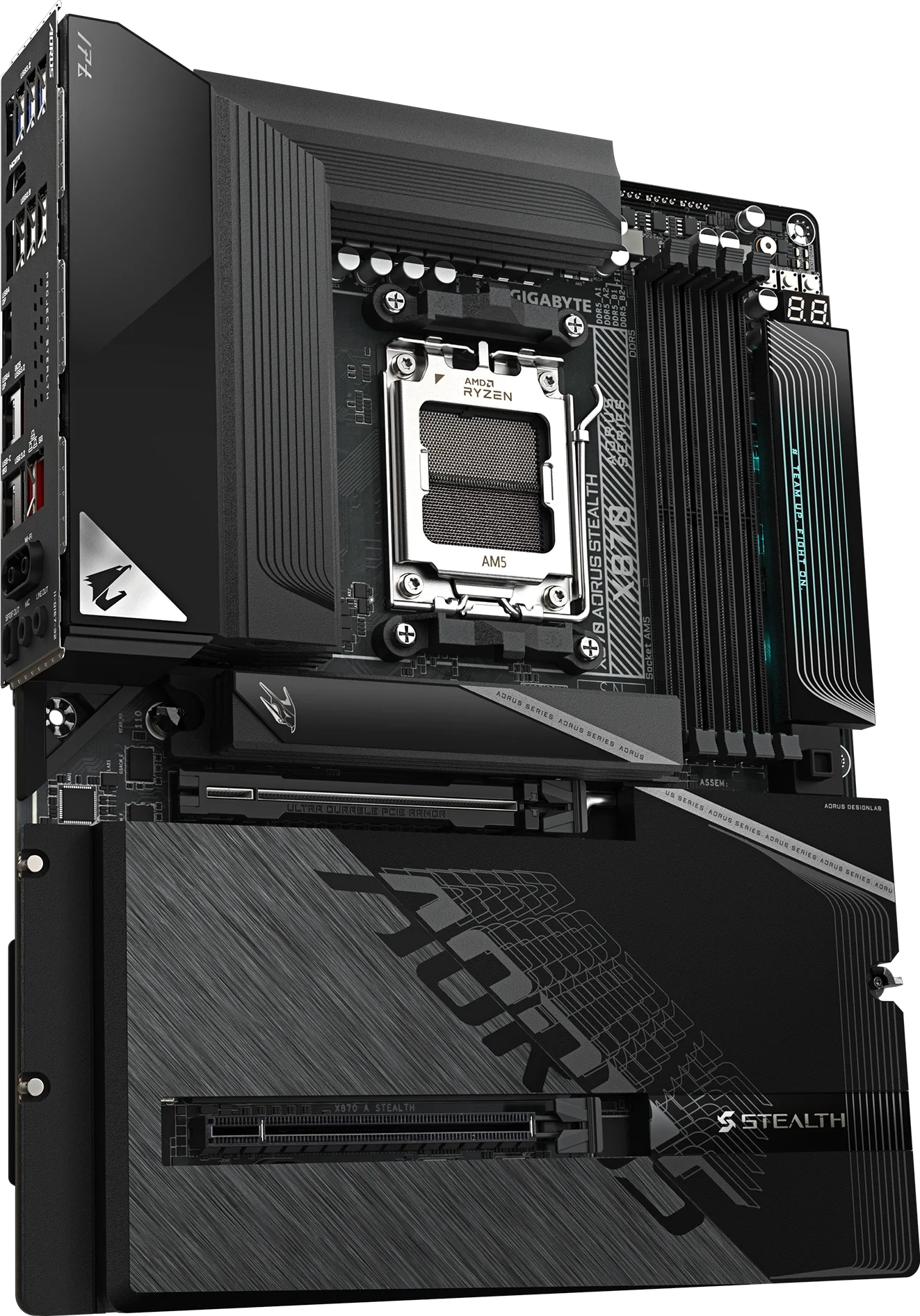 X870 AORUS STEALTH tasarım detayı