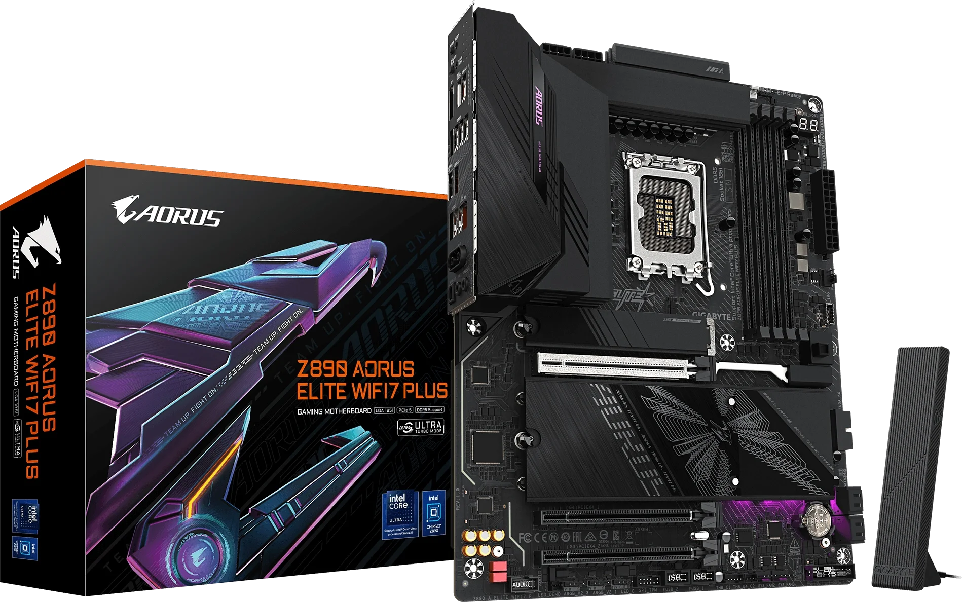 Z890 AORUS ELITE WIFI7 PLUS kutu ve ürün