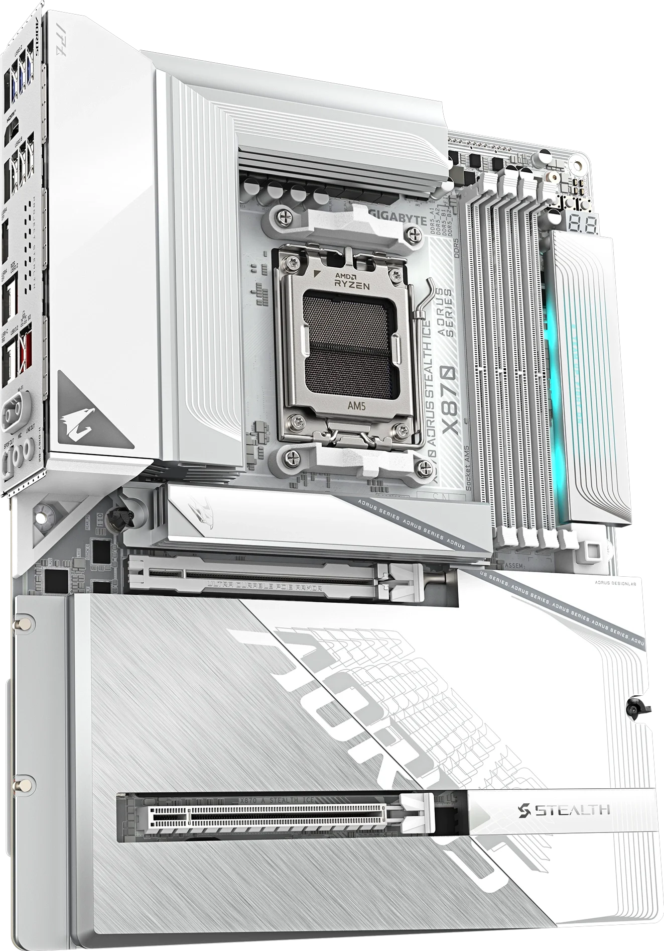 X870 AORUS STEALTH ICE tasarım detayı