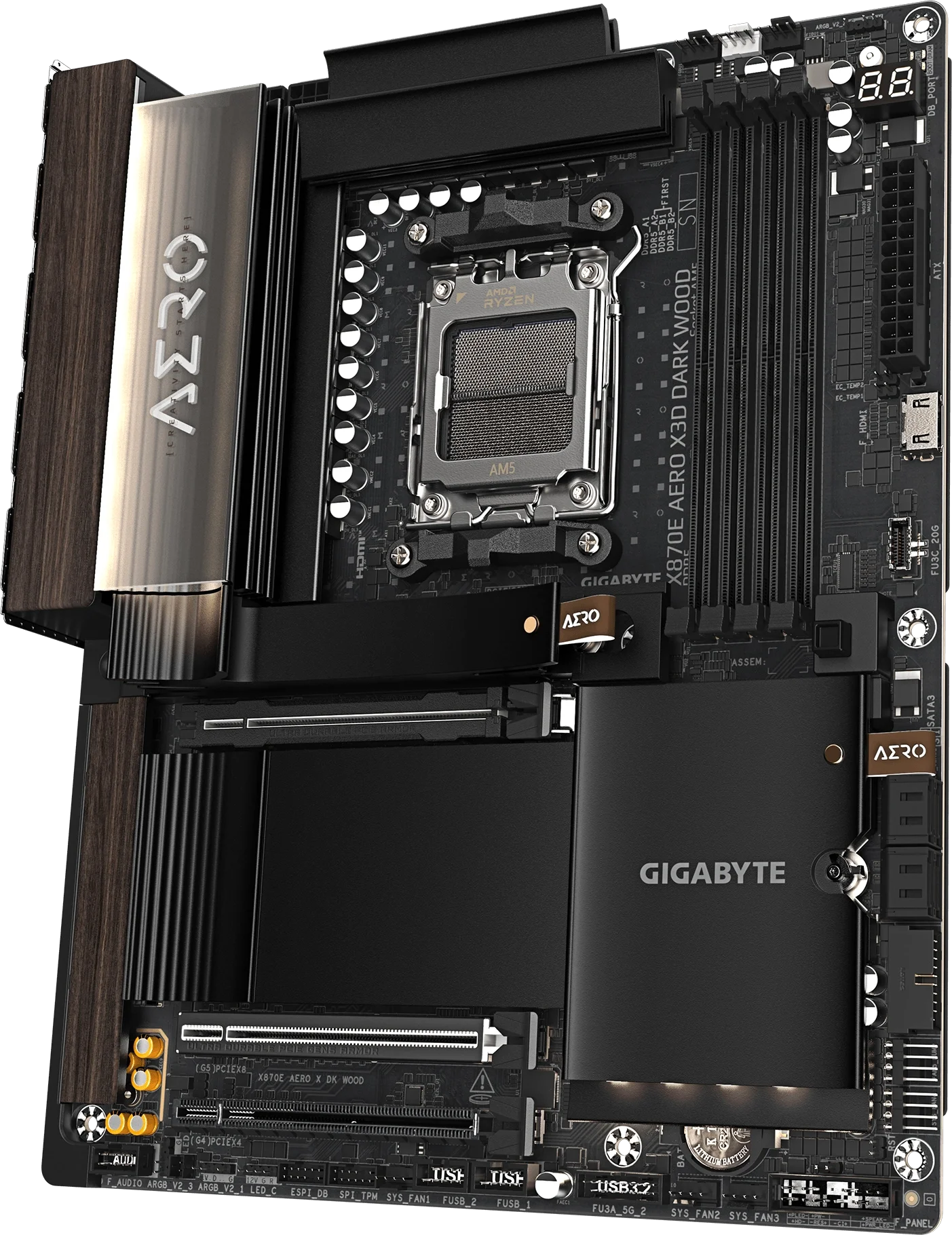 X870E AERO X3D DARK WOOD alternatif açı