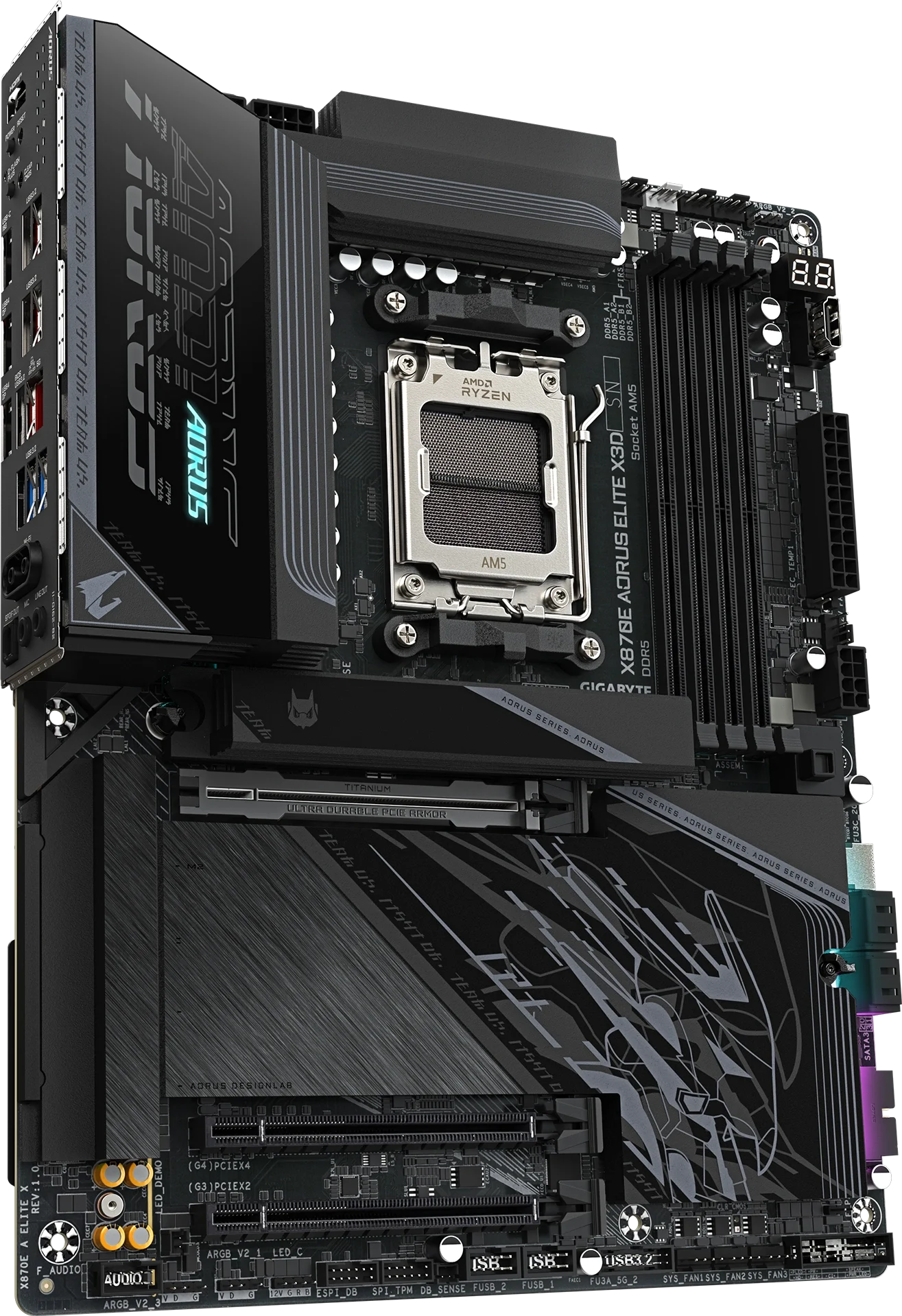 X870E AORUS ELITE X3D tasarım detayı
