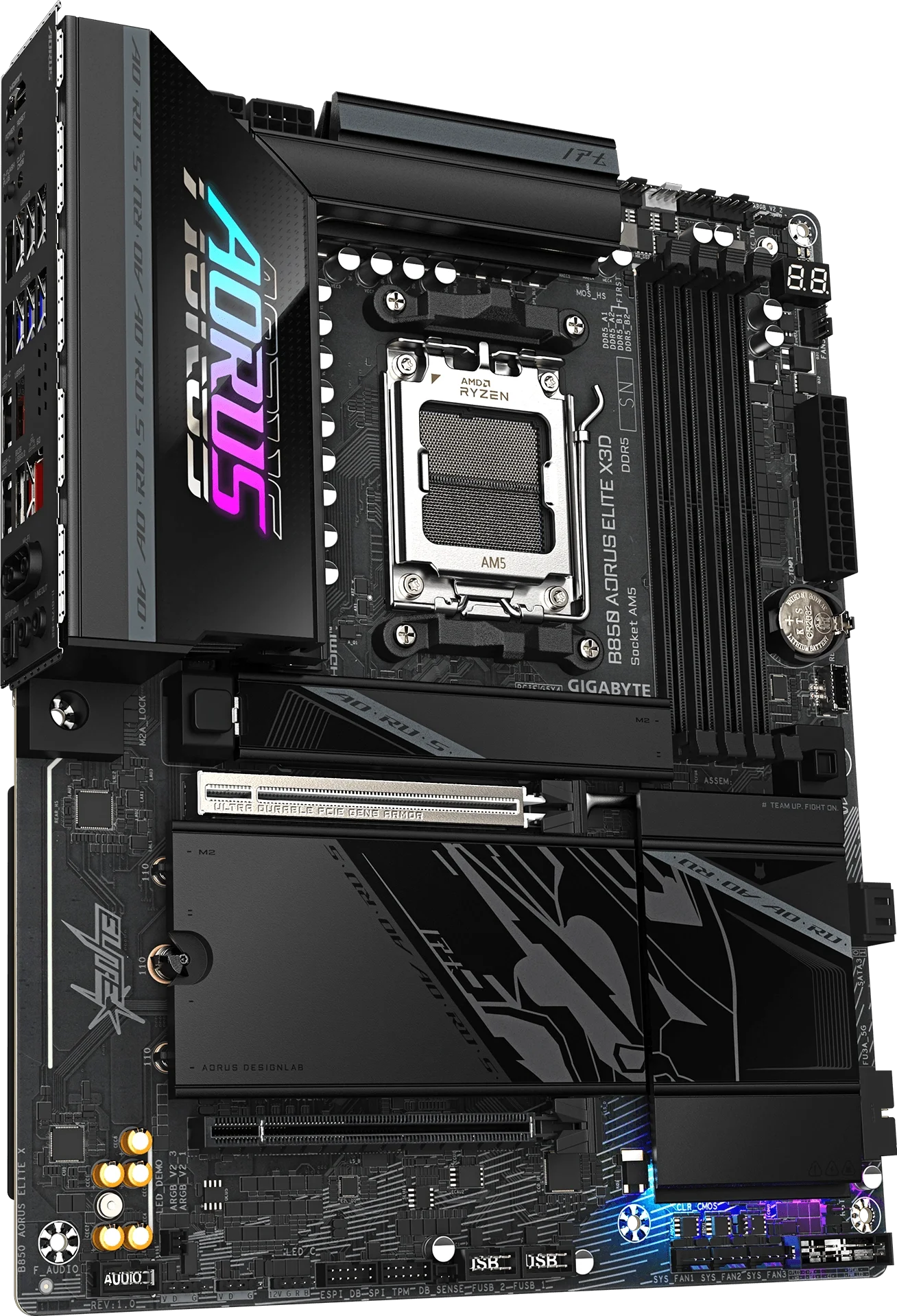 B850 AORUS ELITE X3D tasarım detayı