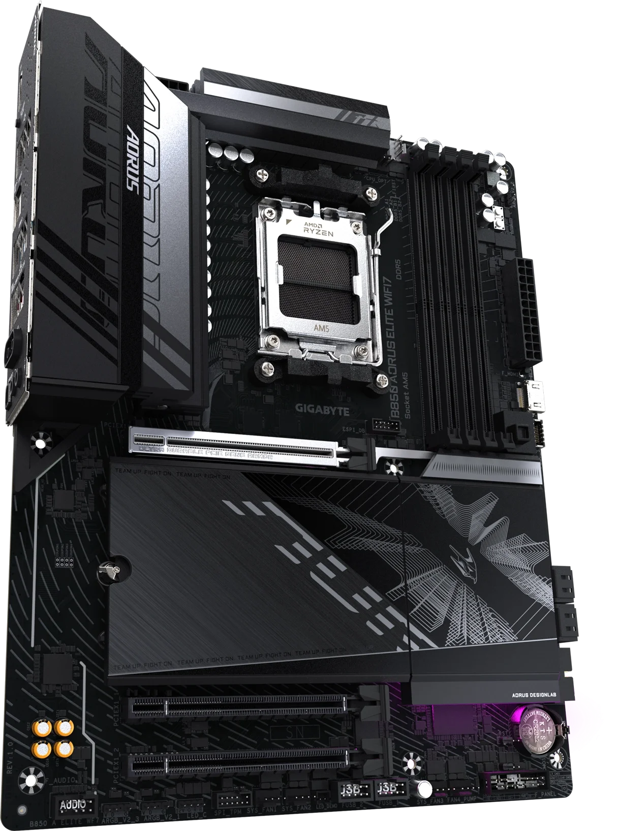 B850 AORUS ELITE WIFI7 tasarım detayı