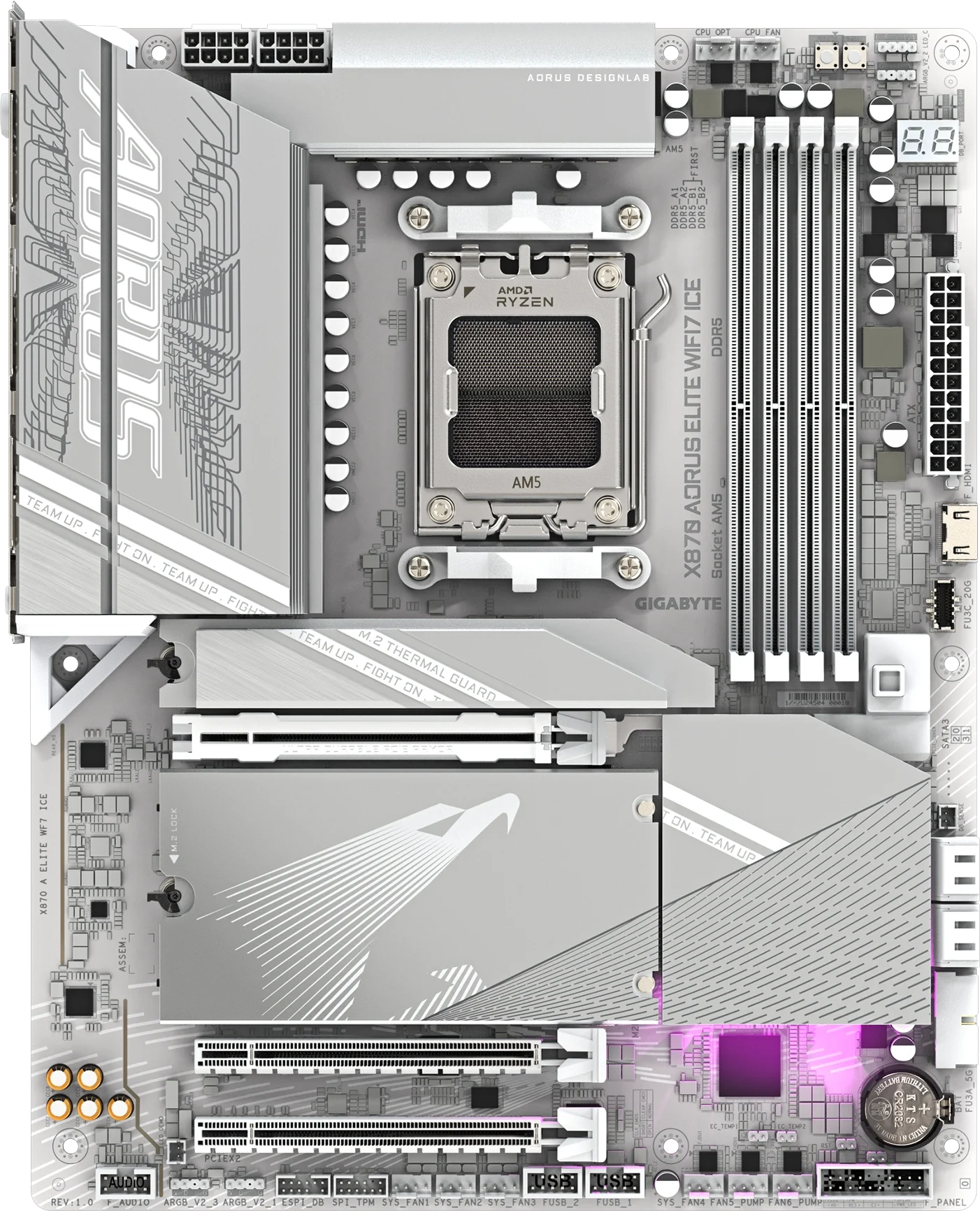 X870 AORUS ELITE WIFI7 ICE ürün görünümü