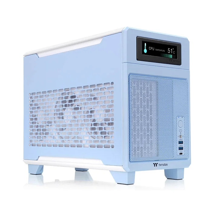 TR100 Hydrangea Blue Mini Tower Chassis ürün görünümü
