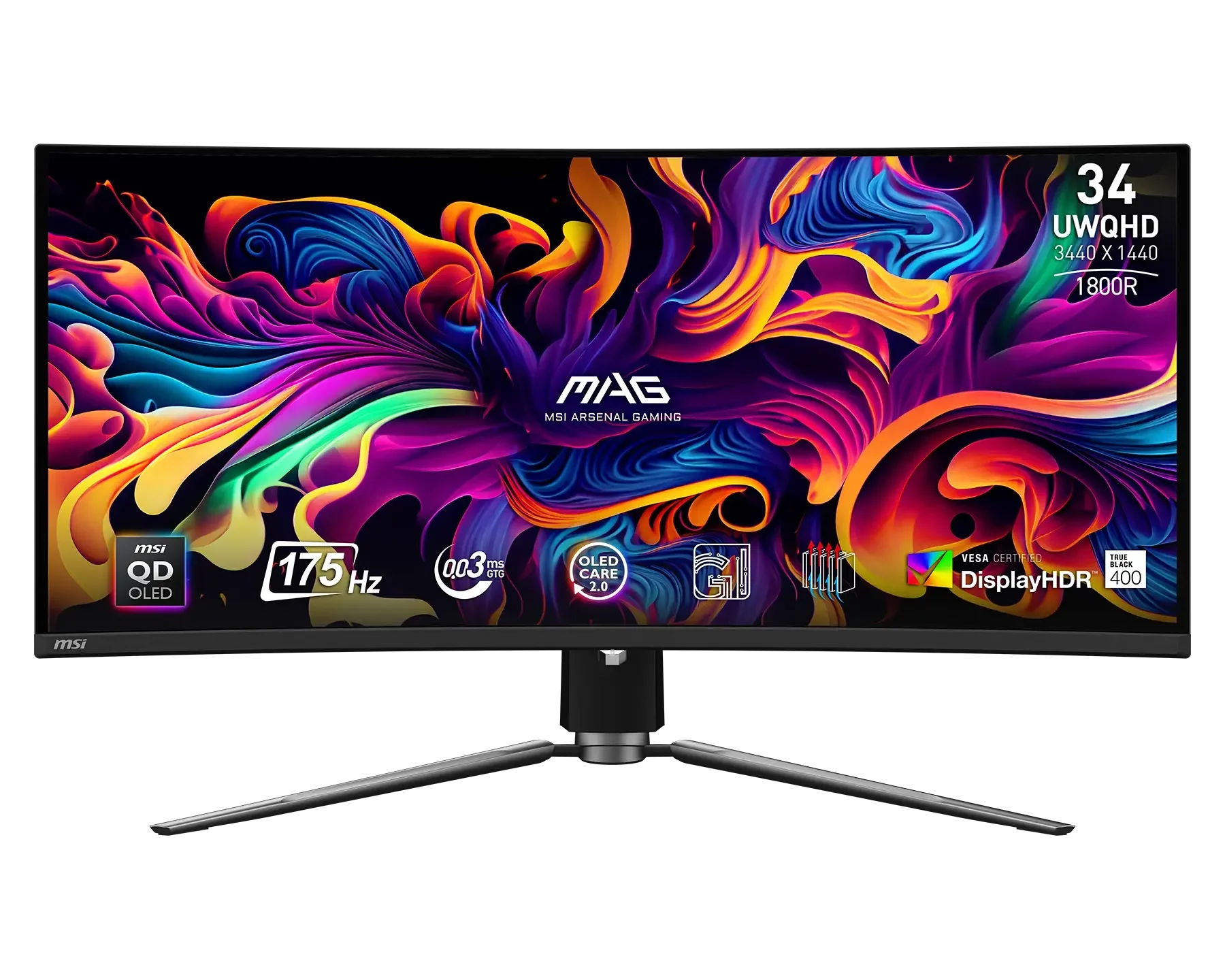 MSI MAG 341CQP QD-OLED ürün görünümü 1