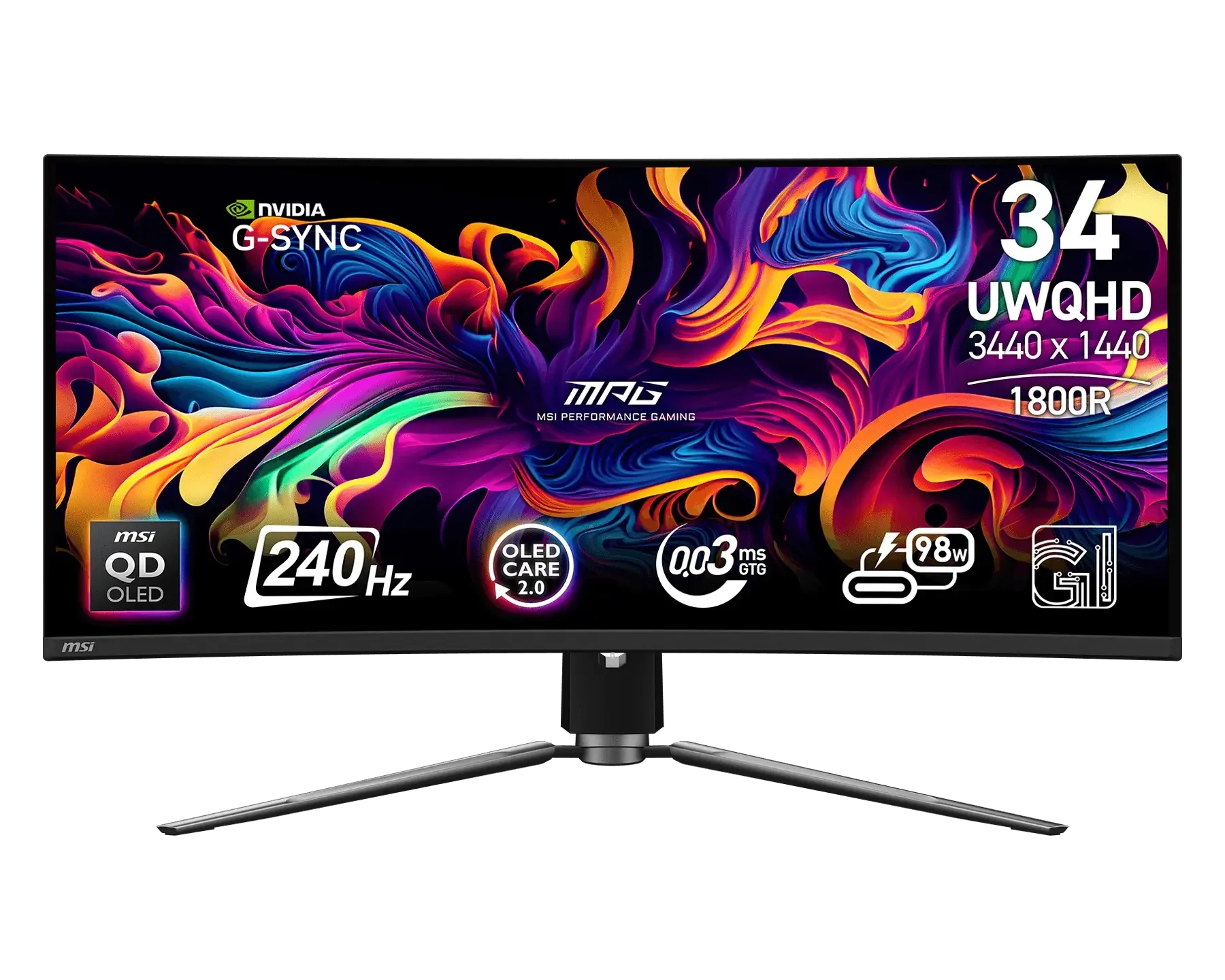 MSI MPG 341CQPX QD-OLED ürün görünümü 1
