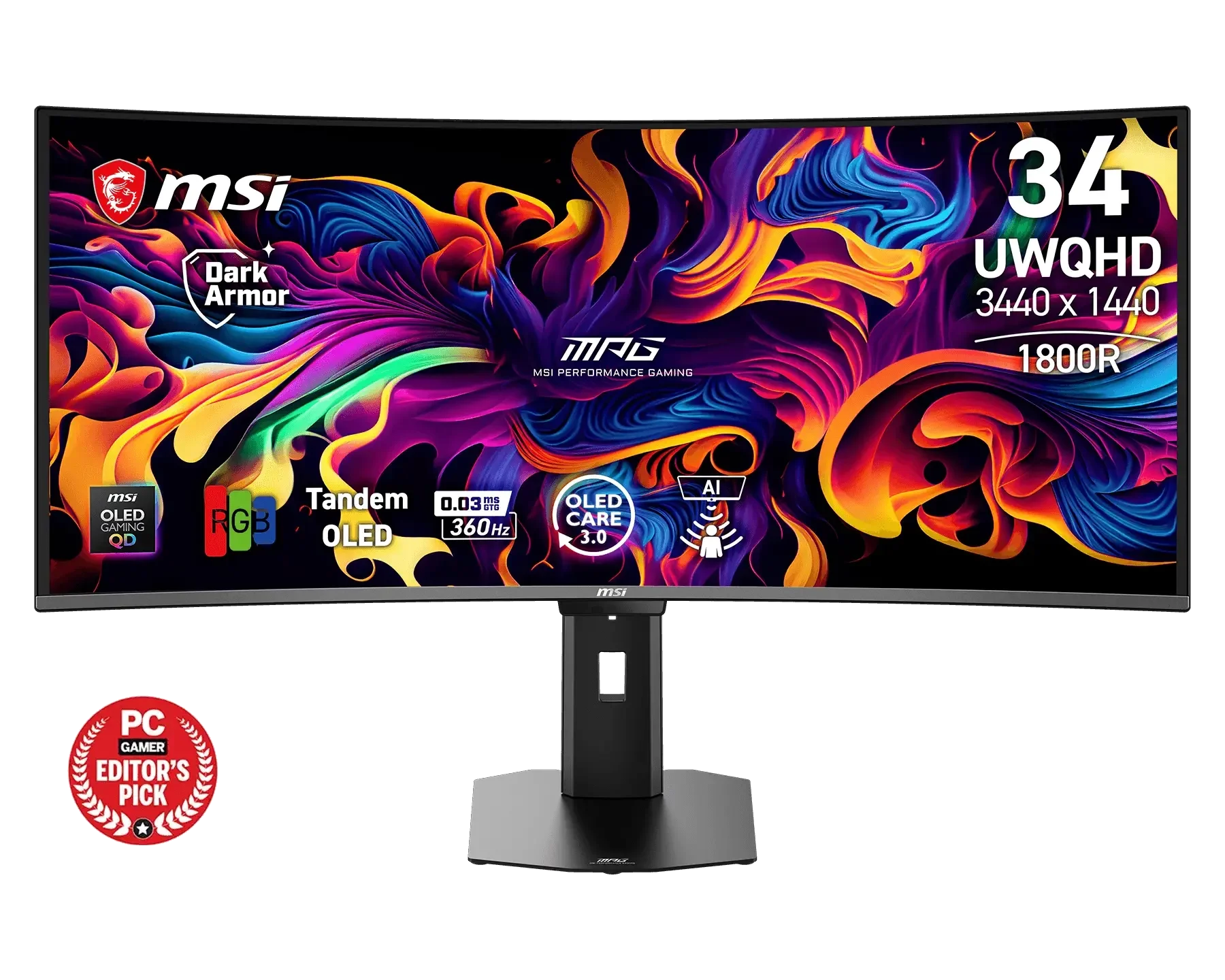 MSI MPG 341CQR QD-OLED X36 ürün görünümü 1