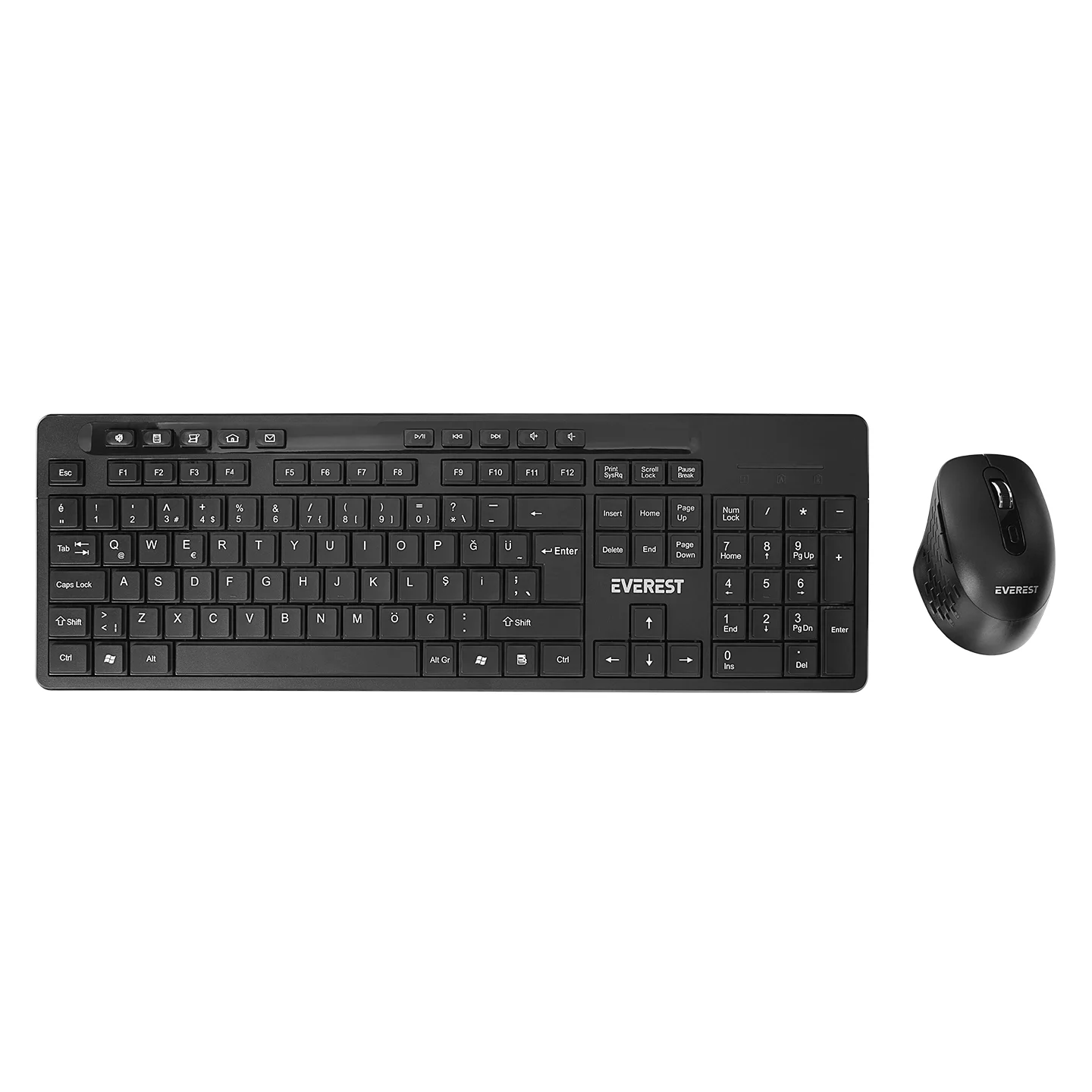 Everest KM-510 Siyah Kablosuz Q Multimedia Klavye + Mouse Set