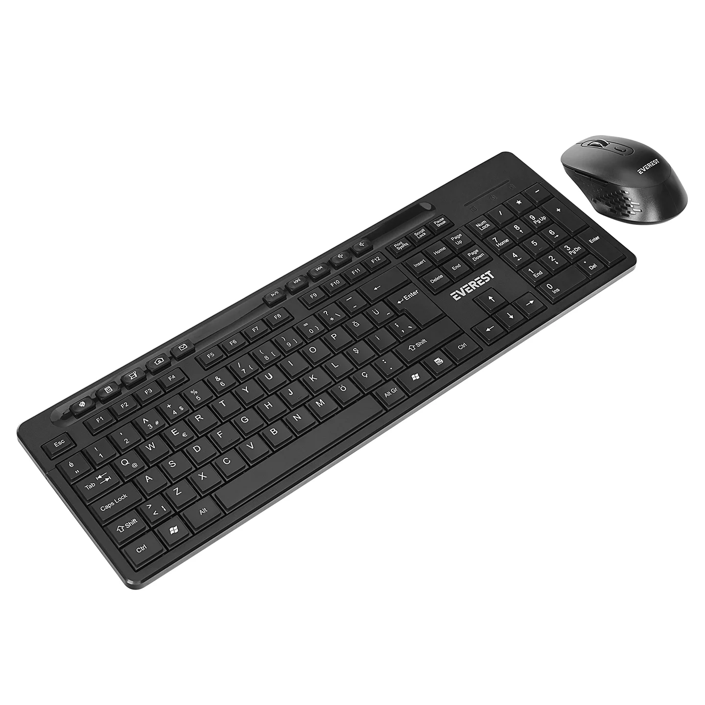 Everest KM-510 Siyah Kablosuz Q Multimedia Klavye + Mouse Set – görünüm 2