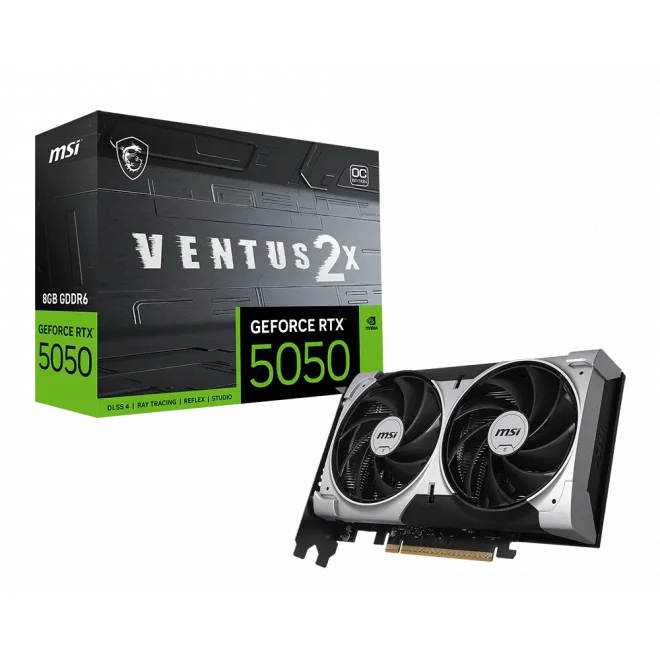 MSI GeForce RTX 5050 Ventus 2X OC 8G 8GB GDDR6 128 Bit DLSS 4 Ekran Kartı