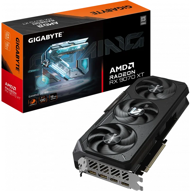 Gigabyte Radeon RX 9070 XT Gaming OC 16G 16GB GDDR6 256 Bit Ekran Kartı