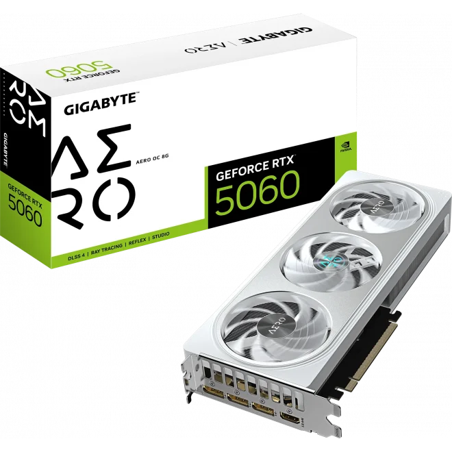 Gigabyte GeForce RTX 5060 AERO OC 8G 8GB GDDR7 128 Bit DLSS 4 Ekran Kartı