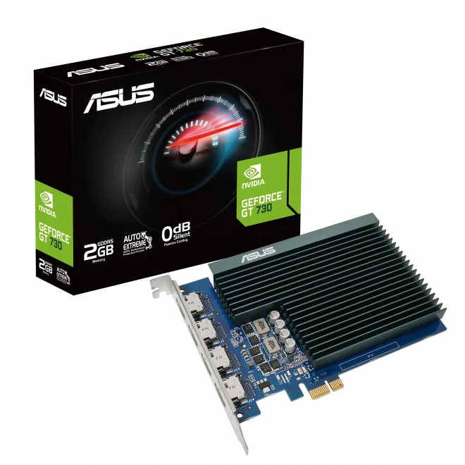 ASUS GT730-4H-SL-2GD5 GeForce GT 730 2GB GDDR5 64 Bit 4×HDMI Fansız Ekran Kartı
