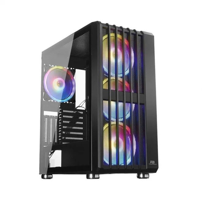 PowerBoost VK-H002B Siyah ARGB Tempered Glass USB 3.0 E-ATX Mid Tower Kasa