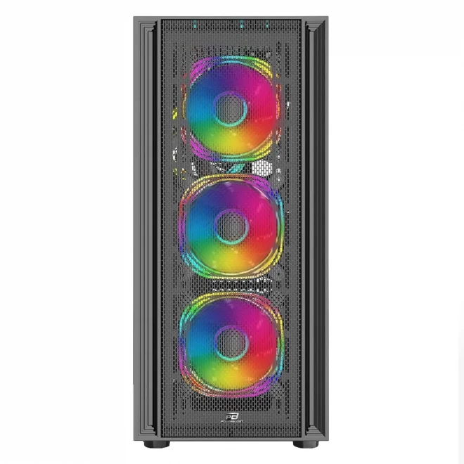 PowerBoost X-12B Siyah ARGB Tempered Glass USB 3.0 ATX Mid Tower Kasa