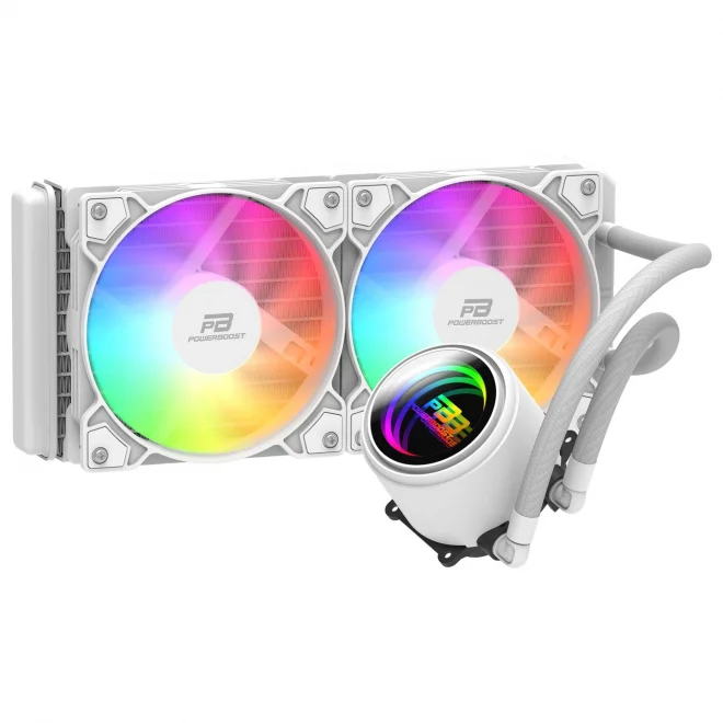 PowerBoost CIRCLE 240W Beyaz Rainbow 240 mm Intel(1700p/1851p)-AMD Uyumlu Sıvı Soğutucu
