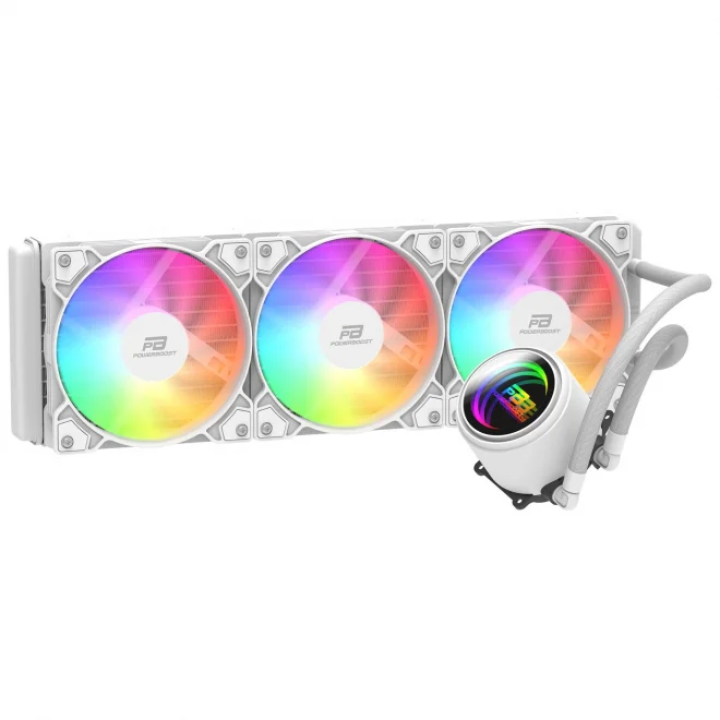 PowerBoost CIRCLE 360W Beyaz Rainbow 360 mm Intel(1700p/1851p)-AMD Uyumlu Sıvı Soğutucu