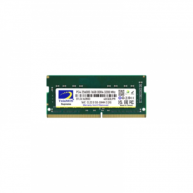 TwinMOS 16GB 3200Mhz CL22 DDR4 Notebook Ram (MDD416GB3200N)