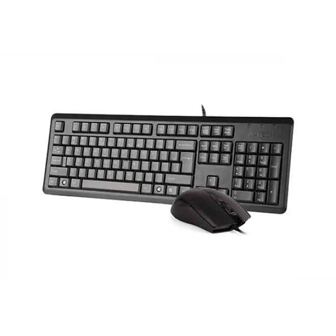 A4 Tech KR-9276 Siyah Türkçe Q USB Kablolu Klavye ve Mouse Seti