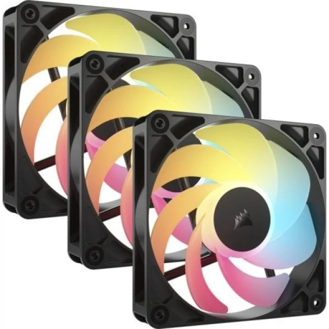 Corsair RS Series RS120-R 120 mm Reverse ARGB Siyah Fan (3lü Set)