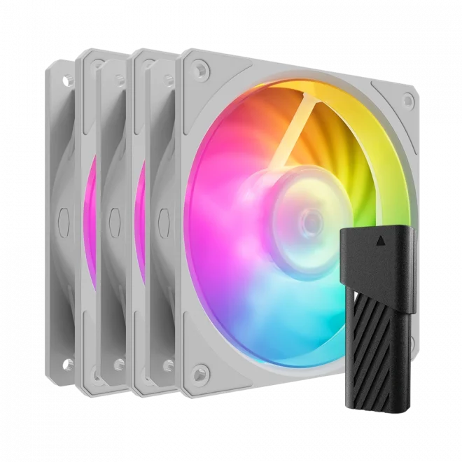 Cooler Master Mobius 120P ARGB White 120 mm Fan(3lü Set)