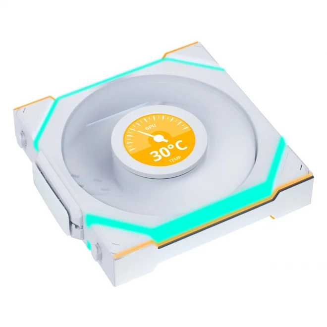 Lian Li UNI FAN Reverse SL WIRELESS LCD Beyaz 120 mm Fan