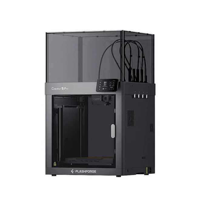 Flashforge Creator 5 Pro Dört Bağımsız Baskı Kafalı Kapalı Kasa Çok Renkli FDM 3D Yazıcı