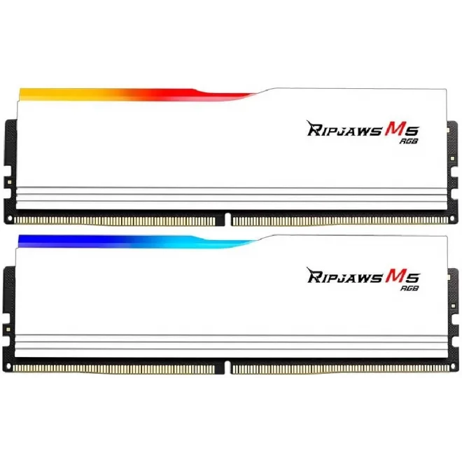 G.Skill 32GB(2x16) Ripjaws M5 White RGB 6400Mhz CL36 DDR5 Ram (F5-6400J3648F16GX2-RM5RW)