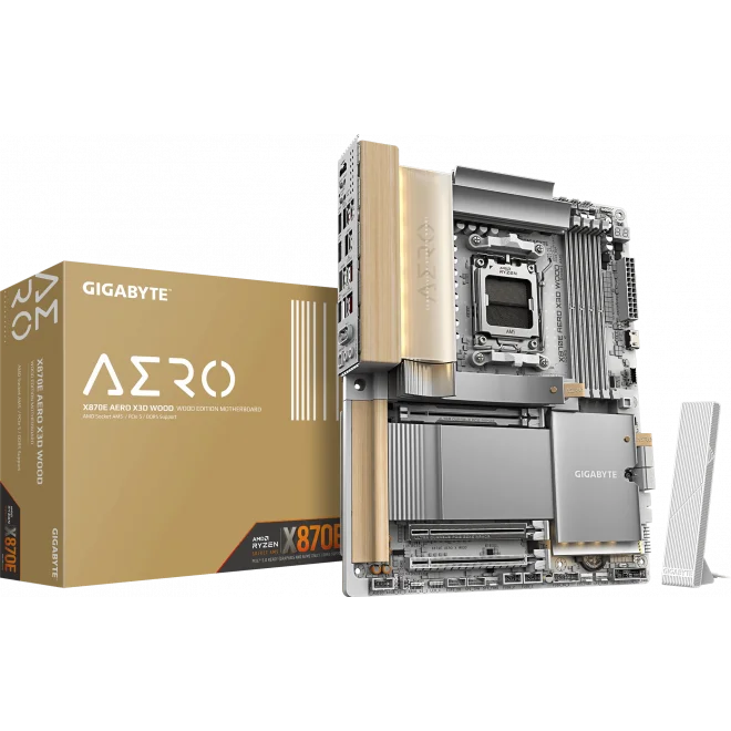 Gigabyte X870E AERO X WOOD 9000Mhz(OC) M.2 AM5 ATX Anakart