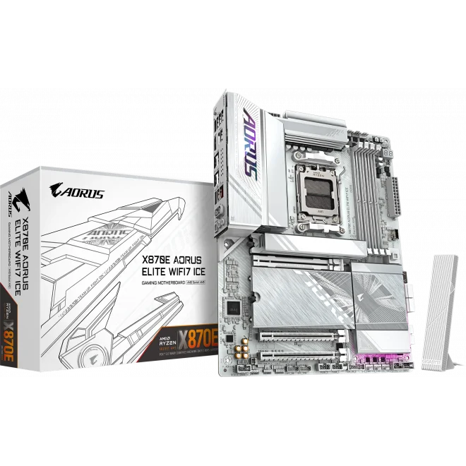 Gigabyte X870E AORUS ELITE WF7 ICE 8200mhz(OC) M.2 AM5 ATX Anakart
