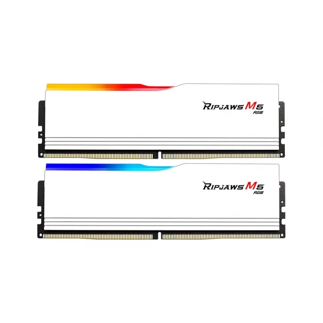 G.Skill 32GB(2x16) Ripjaws M5 RGB White 6000Mhz CL36 DDR5 EXPO Ram (F5-6000J3636F16GX2-RM5RW)