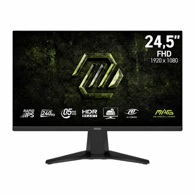 MSI 24.5 MAG 255F X24 0.5ms 240Hz HDMI,DisplayPort Adaptive-Sync Rapid IPS Full HD Gaming Monitör