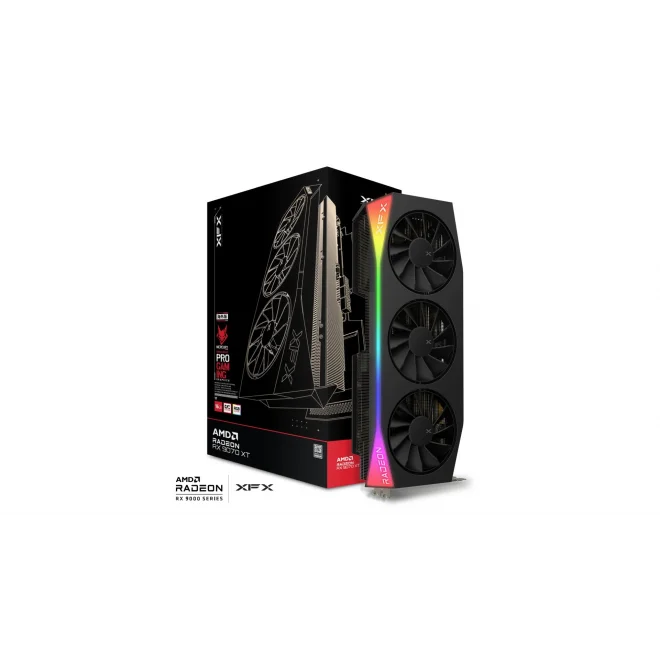 XFX Radeon RX 9070 XT Mercury OC Gaming Edition RGB 16GB GDDR6 256 Bit Ekran Kartı