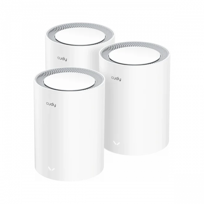 Cudy M1800 3-Pack AX1800Mbps 2.4/5GHz AP/RE/WISP Gigabit MU-MIMO Kablosuz 3lü Mesh Wi-Fi 6 Sistemi