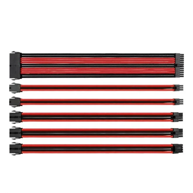 Thermaltake TtMod Kırmızı/Siyah Power Supply Sleeved Kablo Seti